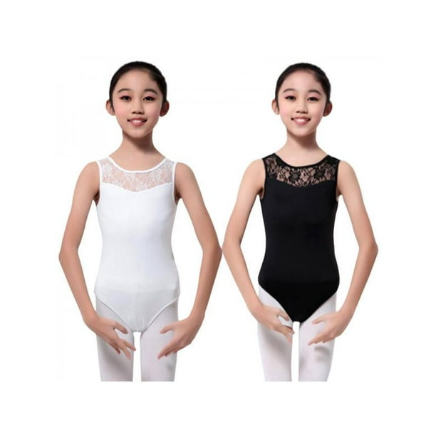 Girls Gym Training Ballet Dance Wear Child Lace Leotards Costume Sport Bodysuit